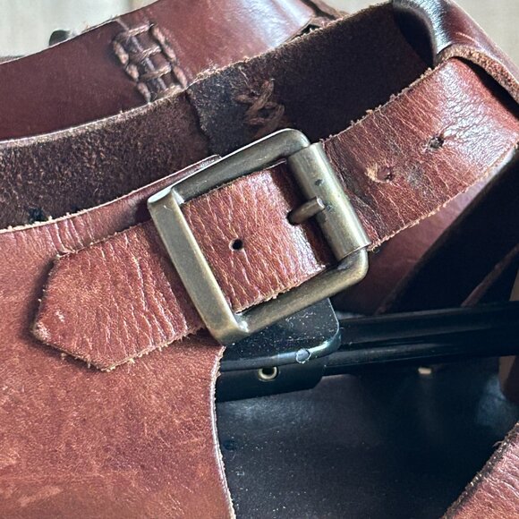 Leather Fisherman Sandals Brown Resort Vacation Italy Made women 9 Tommy Bahama - Picture 3 of 13